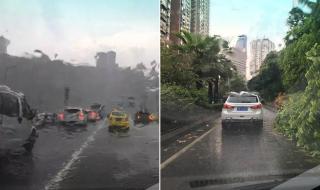 实拍重庆大风暴雨